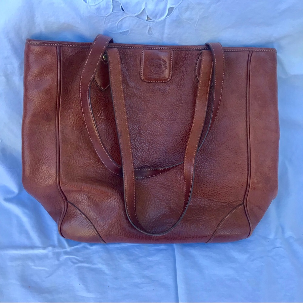 Gorgeous Brown Cognac Leather tote